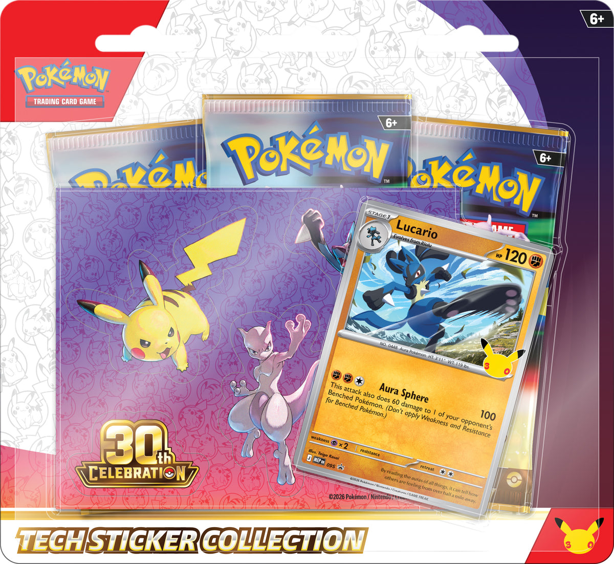 Pokemon 30th Celebration Tech Sticker Blister (Assorted)