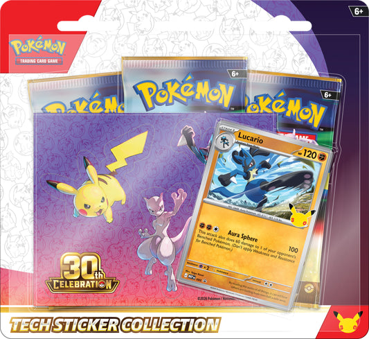 Pokemon 30th Celebration Tech Sticker Blister (Assorted)